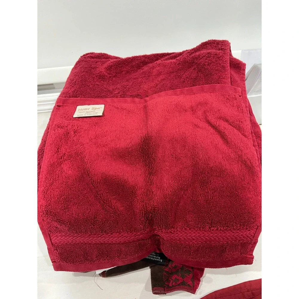 Home Spa 100% Egyptian Cotton washcloth & bath towel set + 3 Piece‎ bath towels